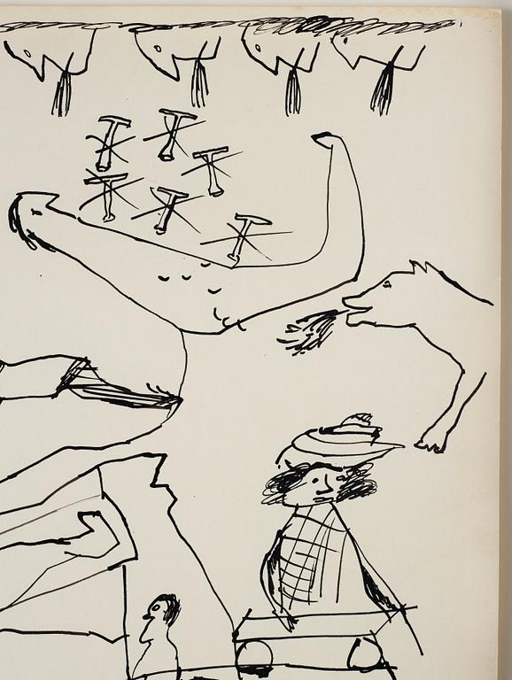 JAN VOSS, drawing, signed and dated -64.