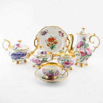 Service 37 dlr  New Rococo dated 1855 porcelain.