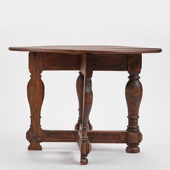 A Swedish Baroque gate-leg table, early 18th century.