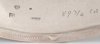 Nils Dahl, fat, ett par, silver, Linköping 1770. Rokoko.