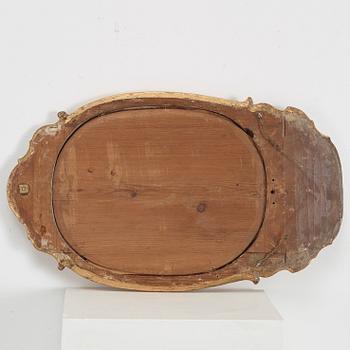 SPEGELLAMPETTER, för ett ljus, ett par, Sverige, 1700-talets andra hälft. Rokoko.