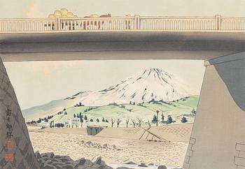 Tomikichirō Tokuriki, "Fujimi Bridge in Suruga".