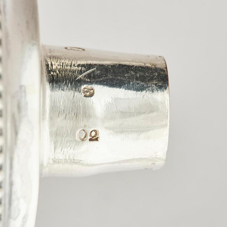 Stephan Westerstråhle, ljusstakar, ett par, silver. Stockholm 1796. Gustavianska.