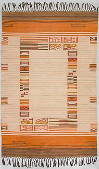 Impi Sotavalta,  A 1930s  flat weave carpet for Aaltosen Mattokutomo Kiikka Finland. Circa 290 x 190 cm.