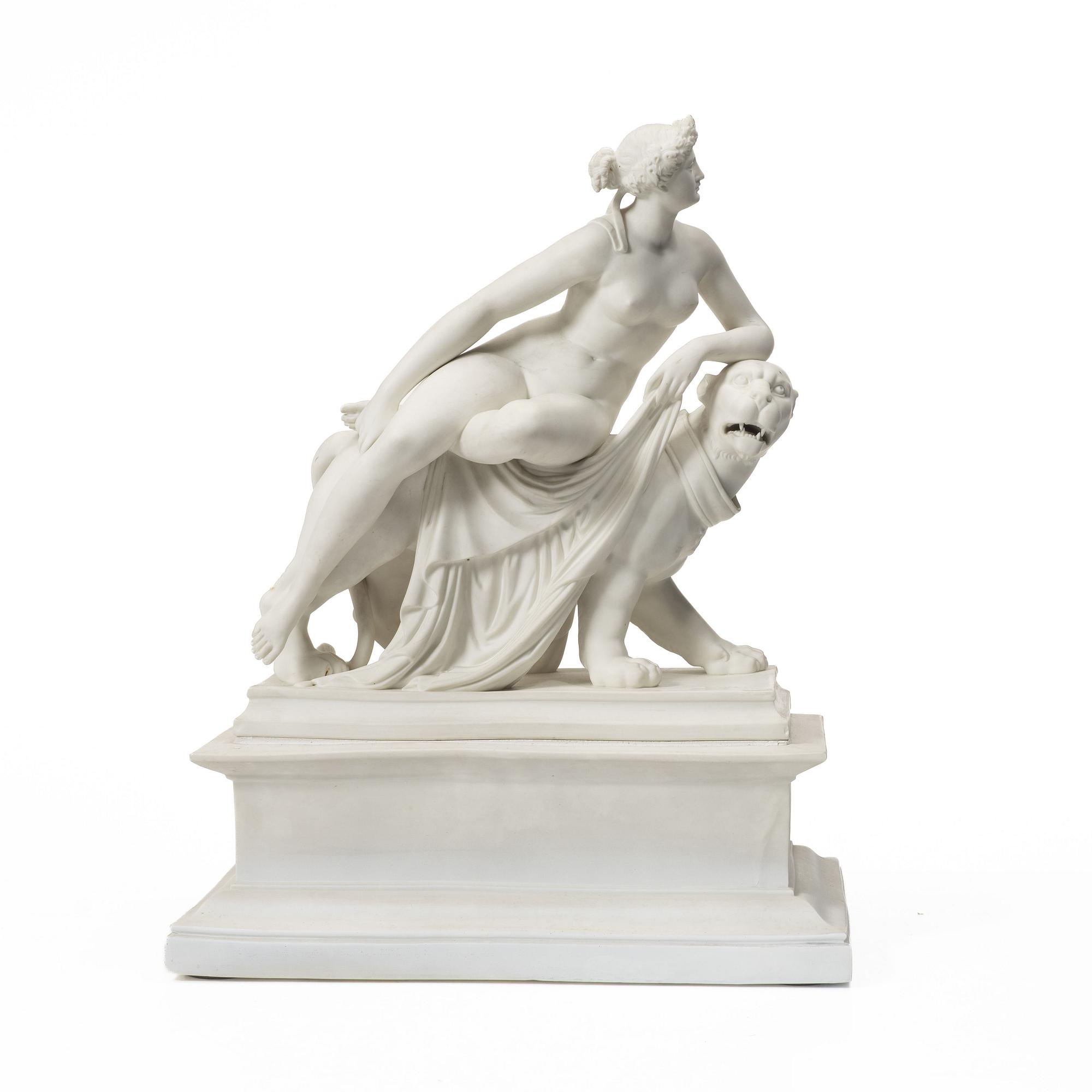 Johann Heinrich von Dannecker, efter, "Ariadne på pantern", parian, Gustavsberg.