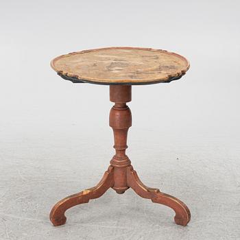A folding table, 19th century.