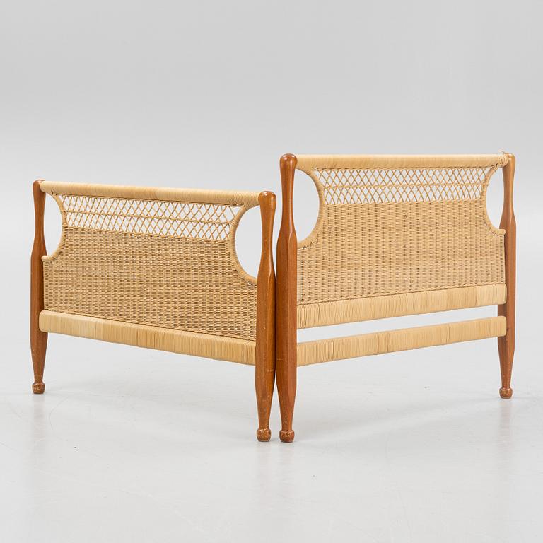 Josef Frank, a pair of headboards, model 960, Firma Svenskt Tenn, Sweden.