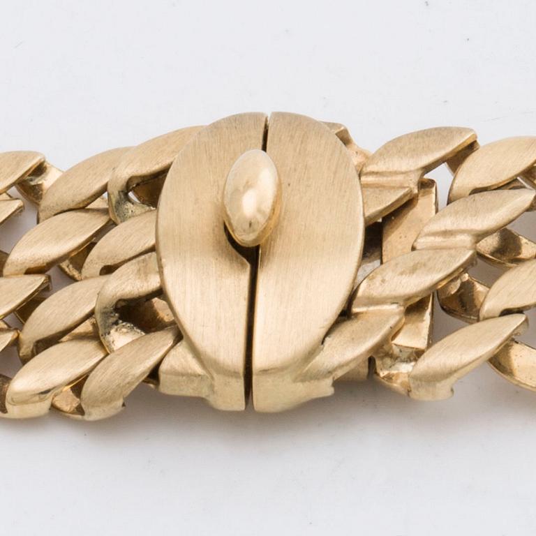 COLLIER 18K matterat guld, 50,4 g.