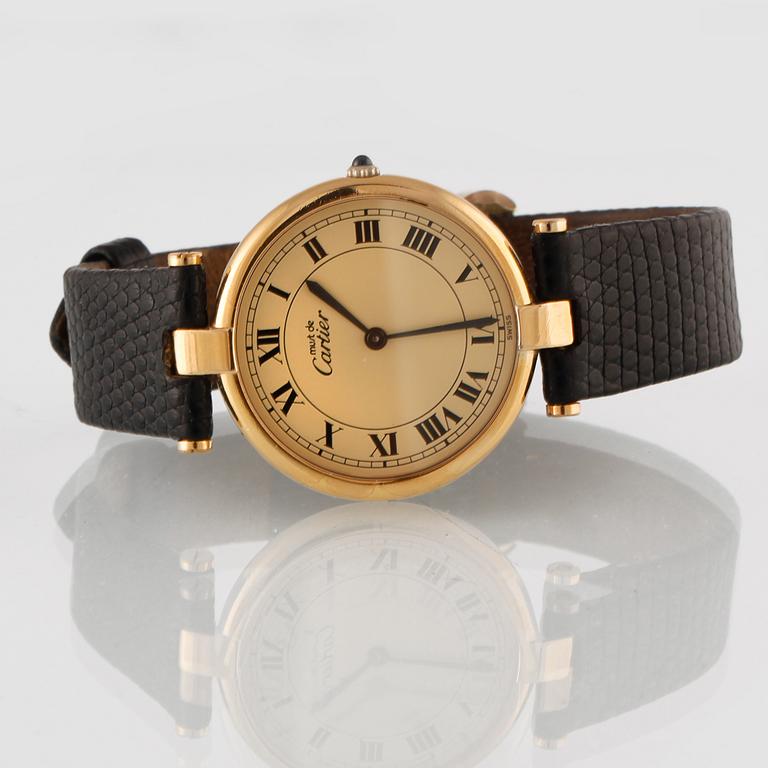 DAMARMBANDSUR, Cartier, Vermeil, Quartz.