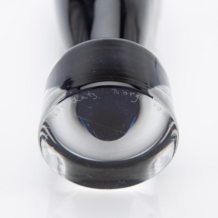 Matz Borgström, Vase, glass, for Orrefors, second half of the 20th century.