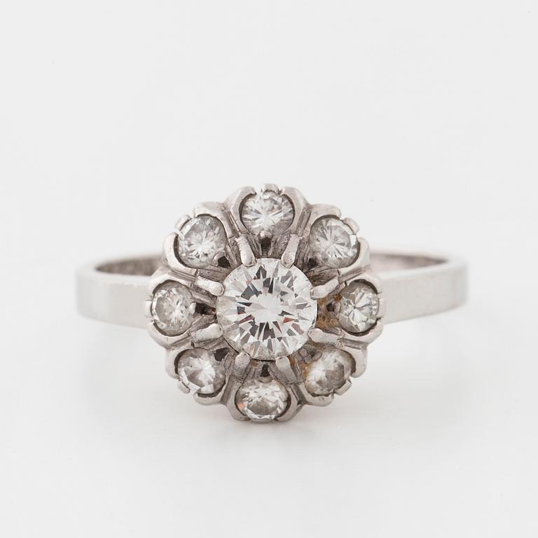 A brilliant cut diamond ring by Bims Guldsmide, Göteborg, 1965.