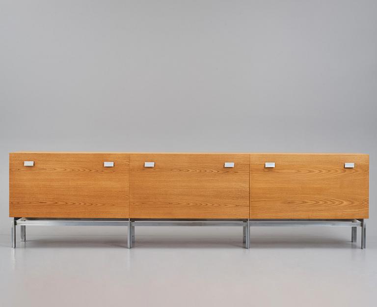 Preben Fabricius & Jørgen Kastholm, attributed to, a large sideboard, presumably executed by cabinetmaker Poul Bachmann, Denmark 1966–1970.