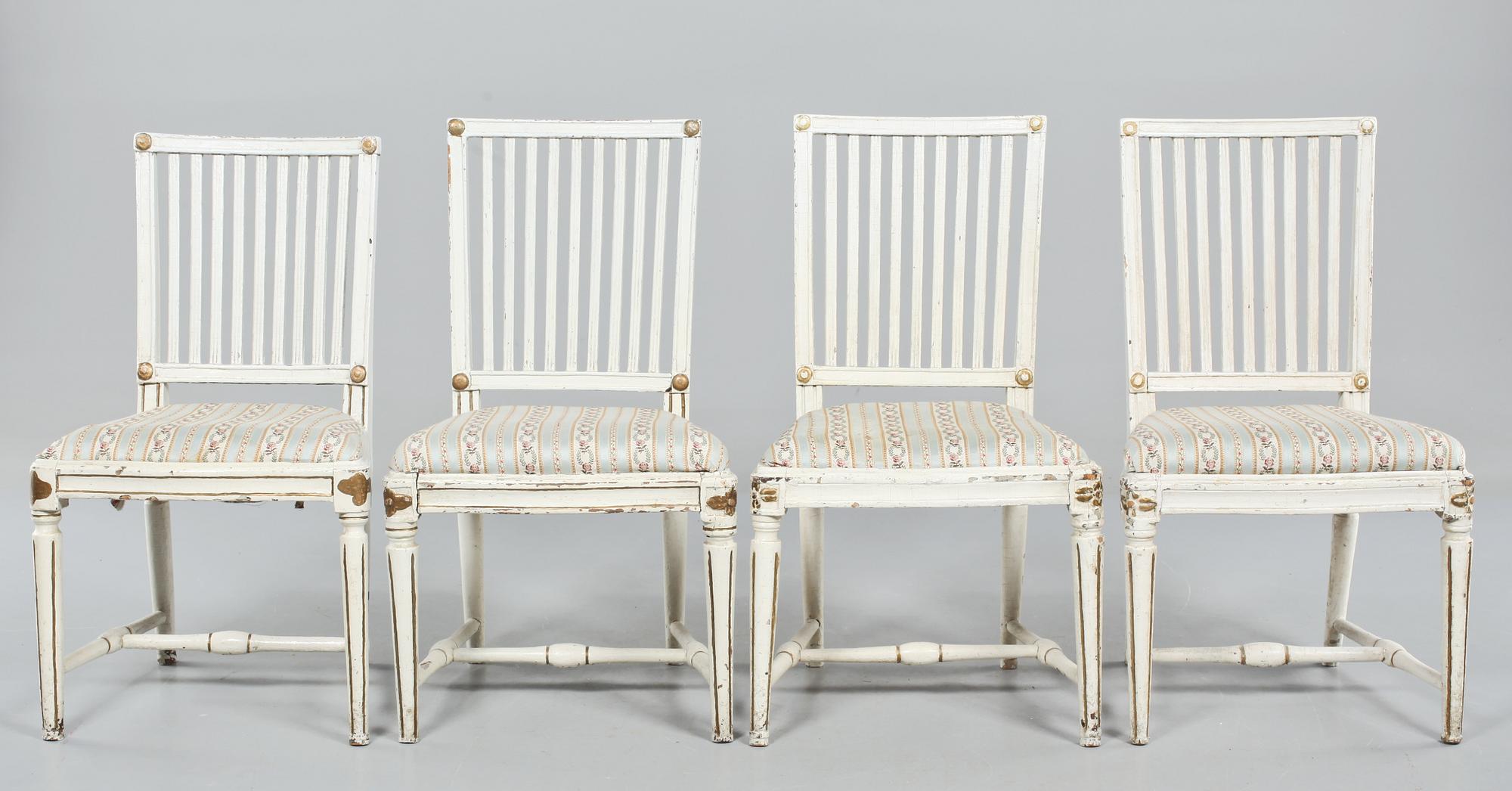 STOLAR, 4 st, gustavianska, 1700-tal.