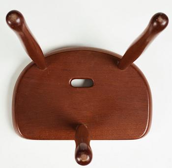 Josef Frank, a "Nil"/"Nile" mahogany stool, model 1003, for Svenskt Tenn, Sweden, probably 1940's, provenance Estrid Ericson.