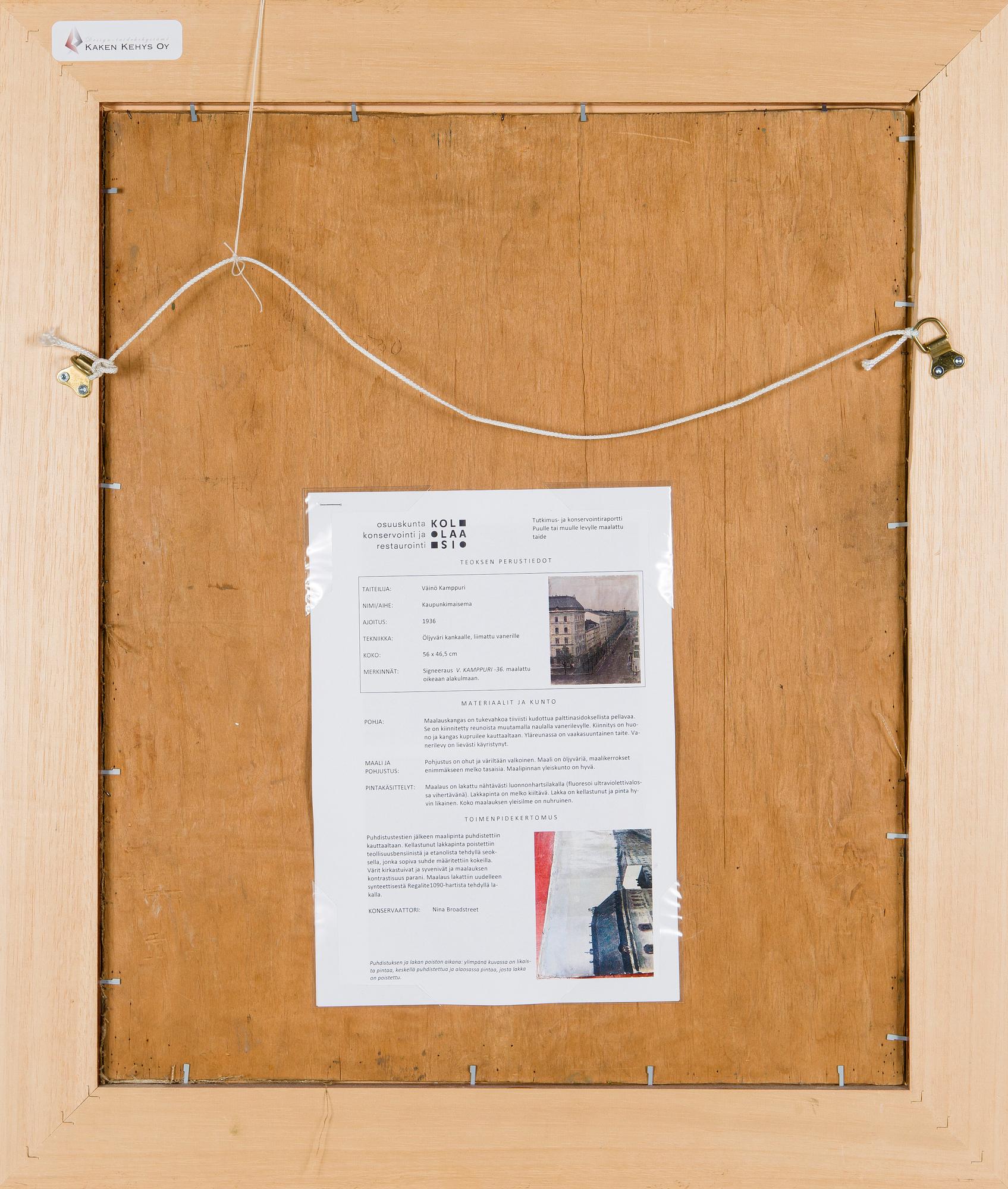 Väinö Kamppuri, Kaupunkinäkymä.