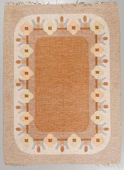 A flat weave signed GG, probably Gitt Grännsjö-Carlsson, second half of the 20th century, 233 x 170 cm.