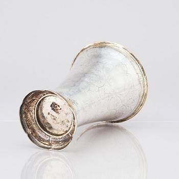 A Swedish 18 century parcel-gilt silver beaker, marks of Carl Fredrik Seseman, Arboga 1792.