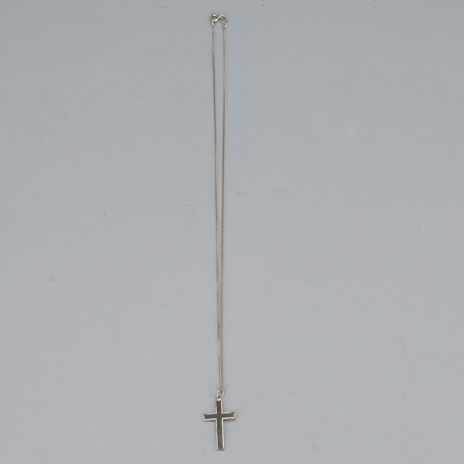 HALSBAND, 6 st, silver, emalj. Finland 1948-99.