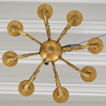 Ampel. för åtta ljus, Frankrike, 1800-talets första hälft, Empire.