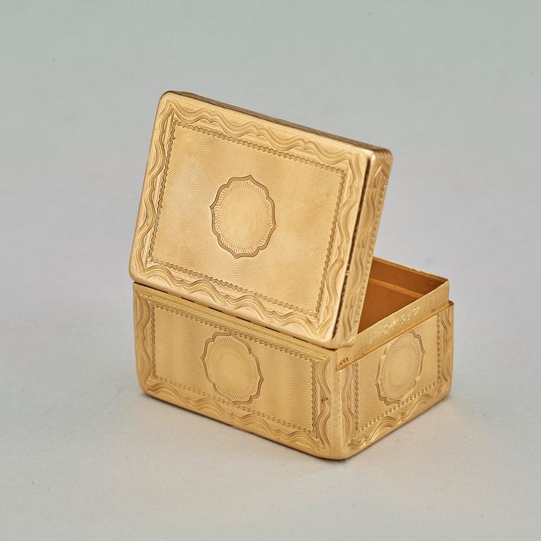 A French 18th century gold snuff-box.