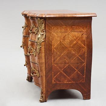 A Swedish Rococo 18th century commode by Christian Linning, master 1744.