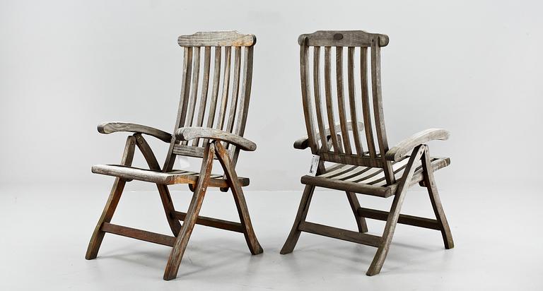 TRÄDGÅRDSSTOLAR, 4 st, Jutlandia, 1900/2000-tal.