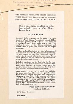 Filmcell från filmen "Robin Hood", Walt Disney.