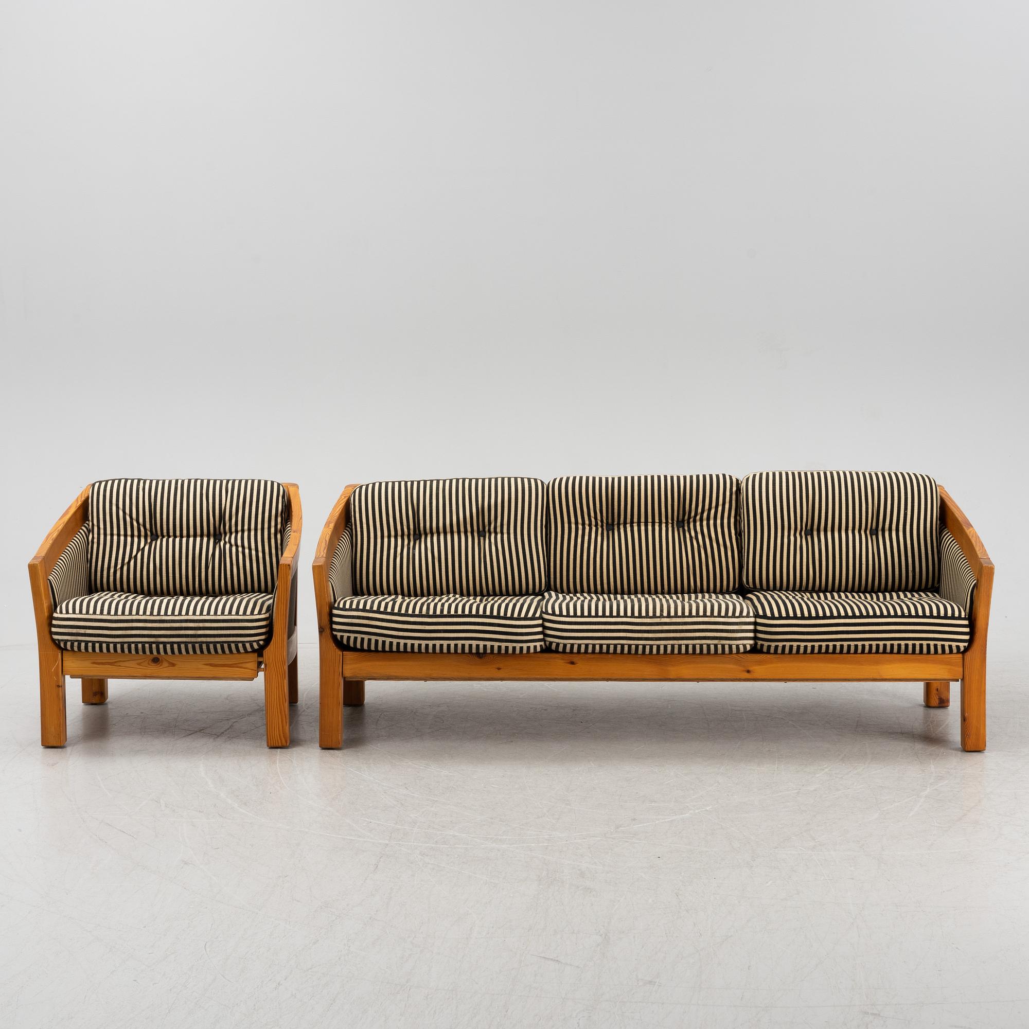 Soffa och fåtölj, 1970-tal.