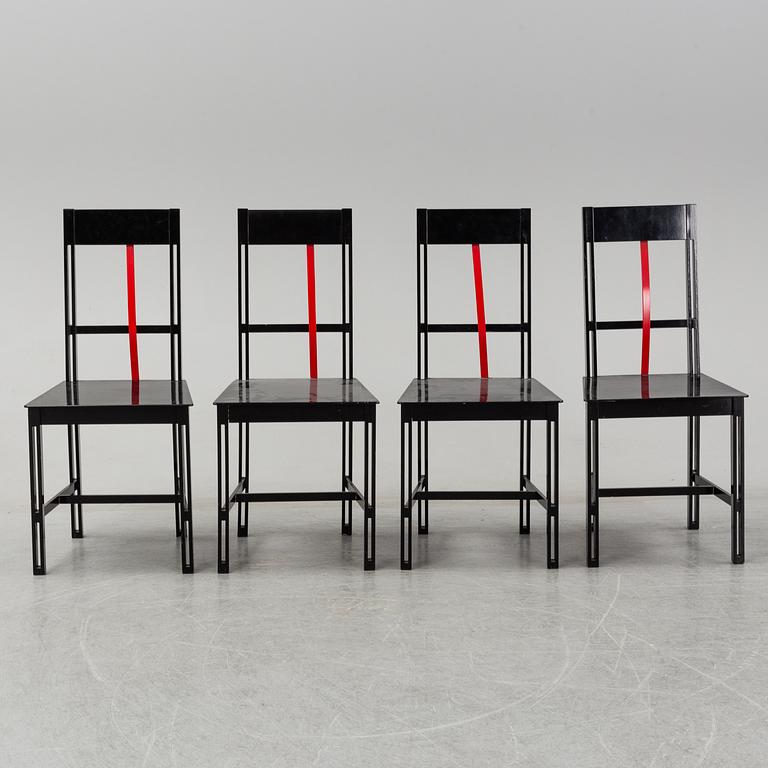 BJÖRN ALGE, four 'Frame' chairs, 1980's.