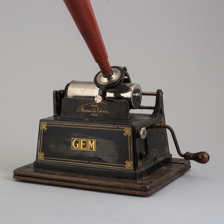 an early 20th century Edison Gem Phonograph.