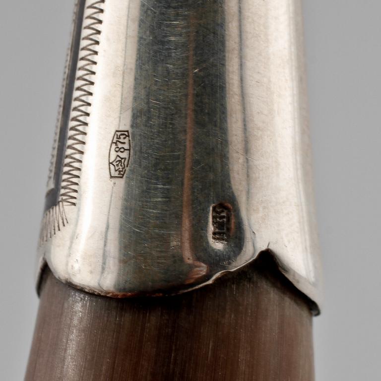 DRYCKESHORN, silver samt ben, Sovjetunionen, efter 1917.