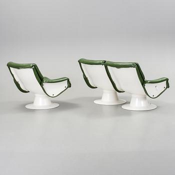 FÅTÖLJER / SOFFA, 3 delar, "Saturnus", Yrjö Kukkapuro, Haimi, Finland, 1970-tal.