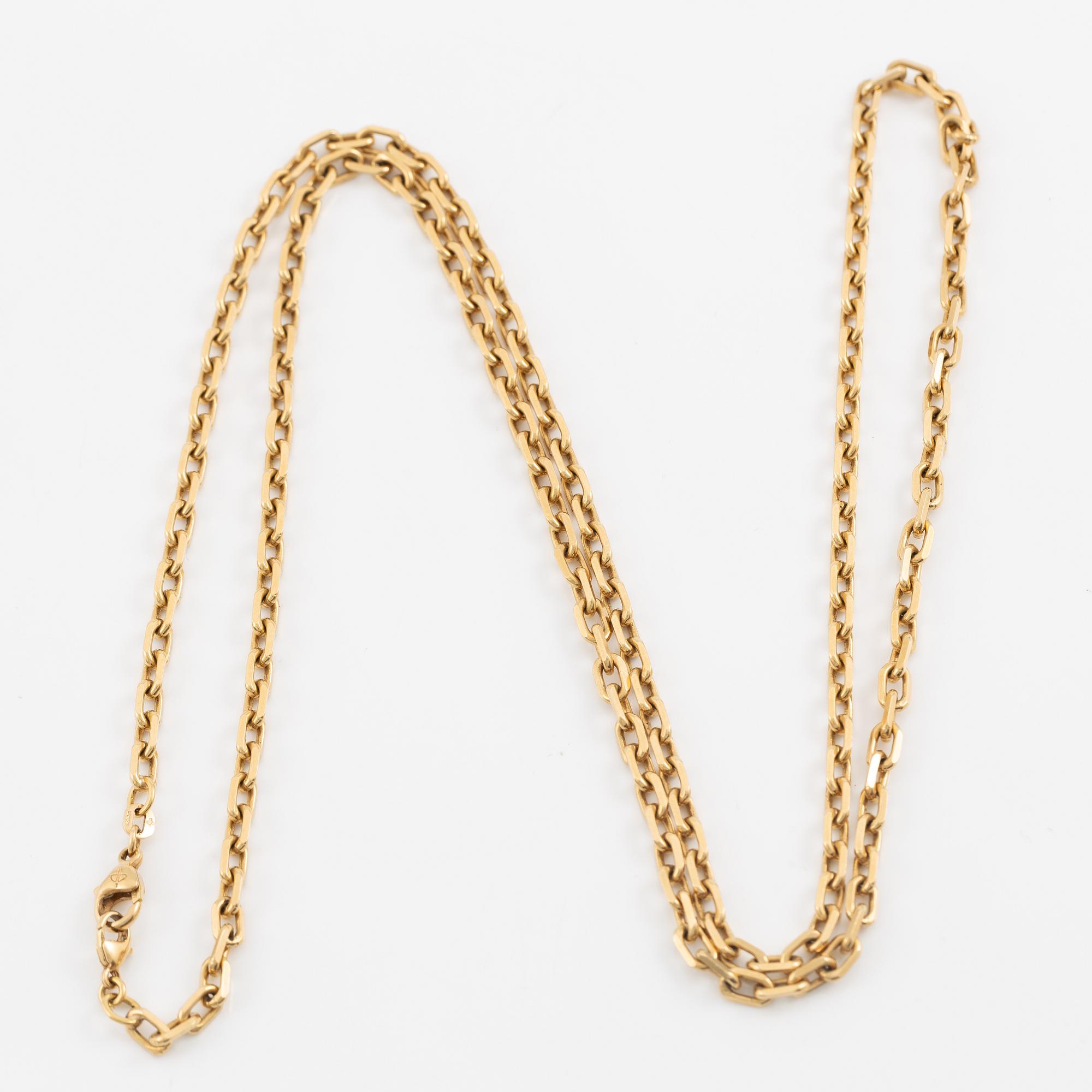 Necklace, chain, 18K gold, anchor link, Balestra.