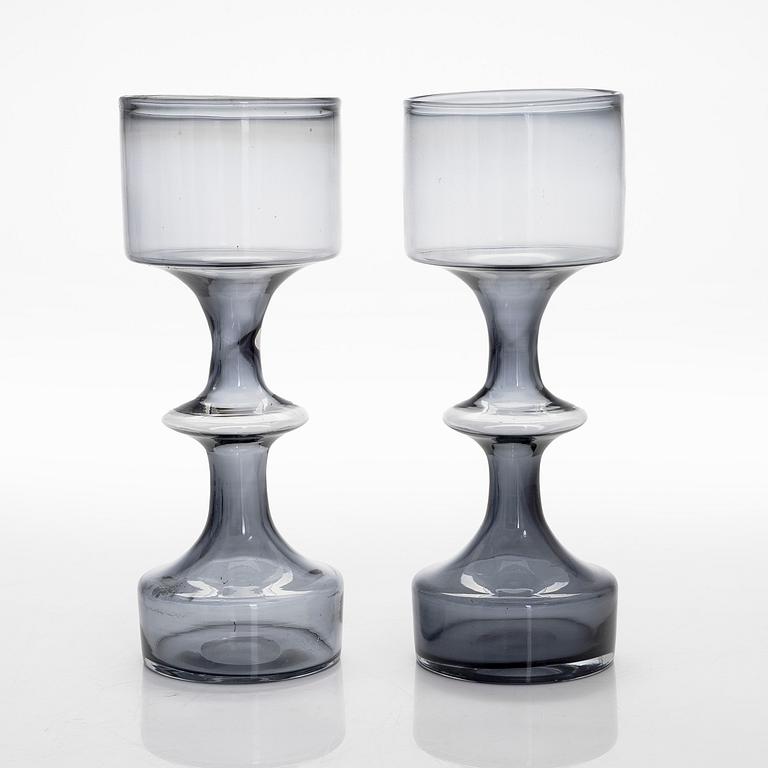 Kaj Franck, a set of seven wine glasses "Hyrrä", KF245, signed K. Franck Nuutajärvi Notsjö -58.