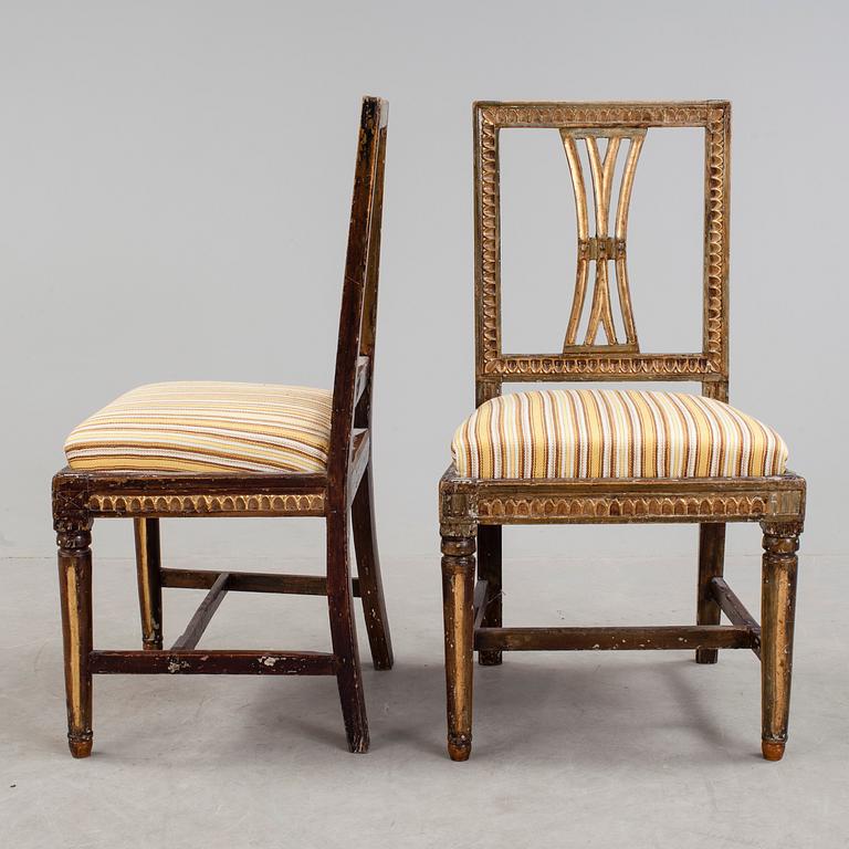 STOLAR, ett par, Gustavianska, omkring 1800.