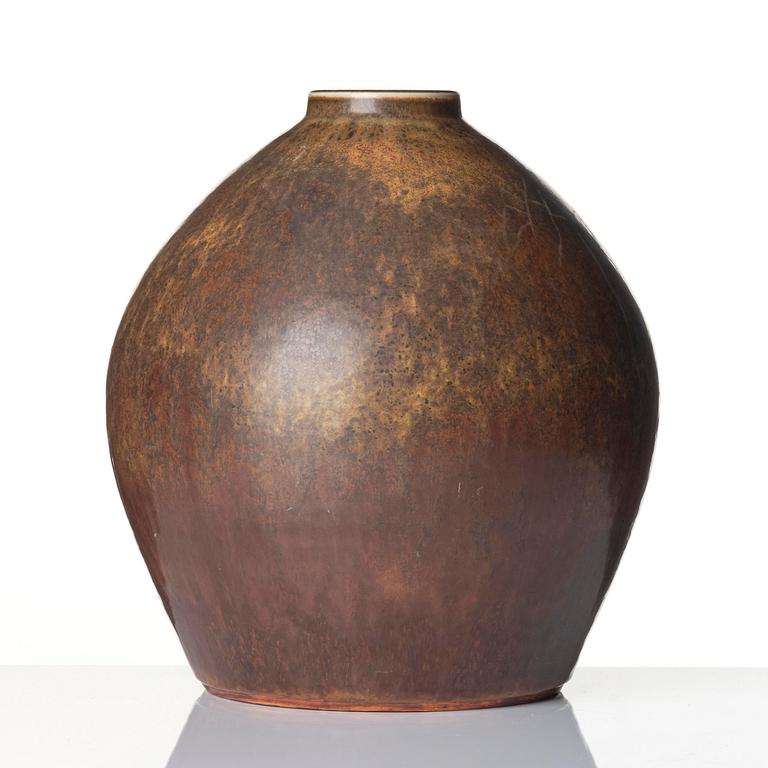 Carl-Harry Stålhane, a unique stoneware vase, Rörstrand Sweden 1965.