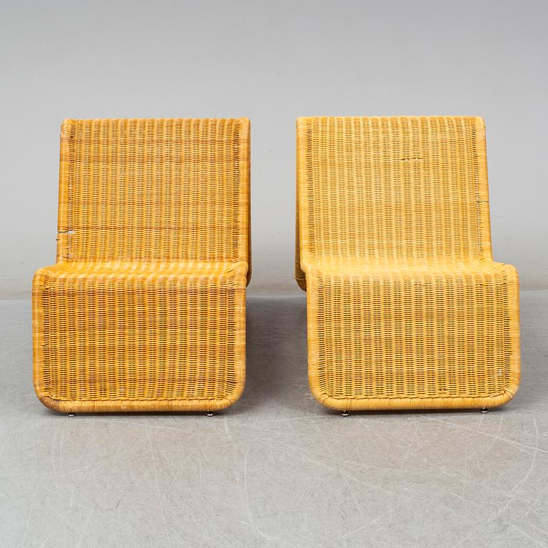 P3 Rattan Lounge Chair by Tito Agnoli for Pierantonio Bonacina, 1960s.