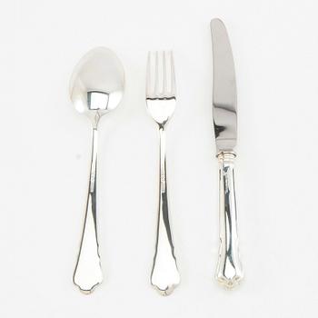 Cutlery 36 pcs "Chippendale" silver GEWE Eskilstuna 2000.