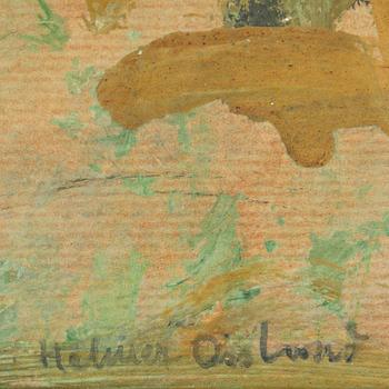 Helmer Osslund, oil/mixed media, signed.