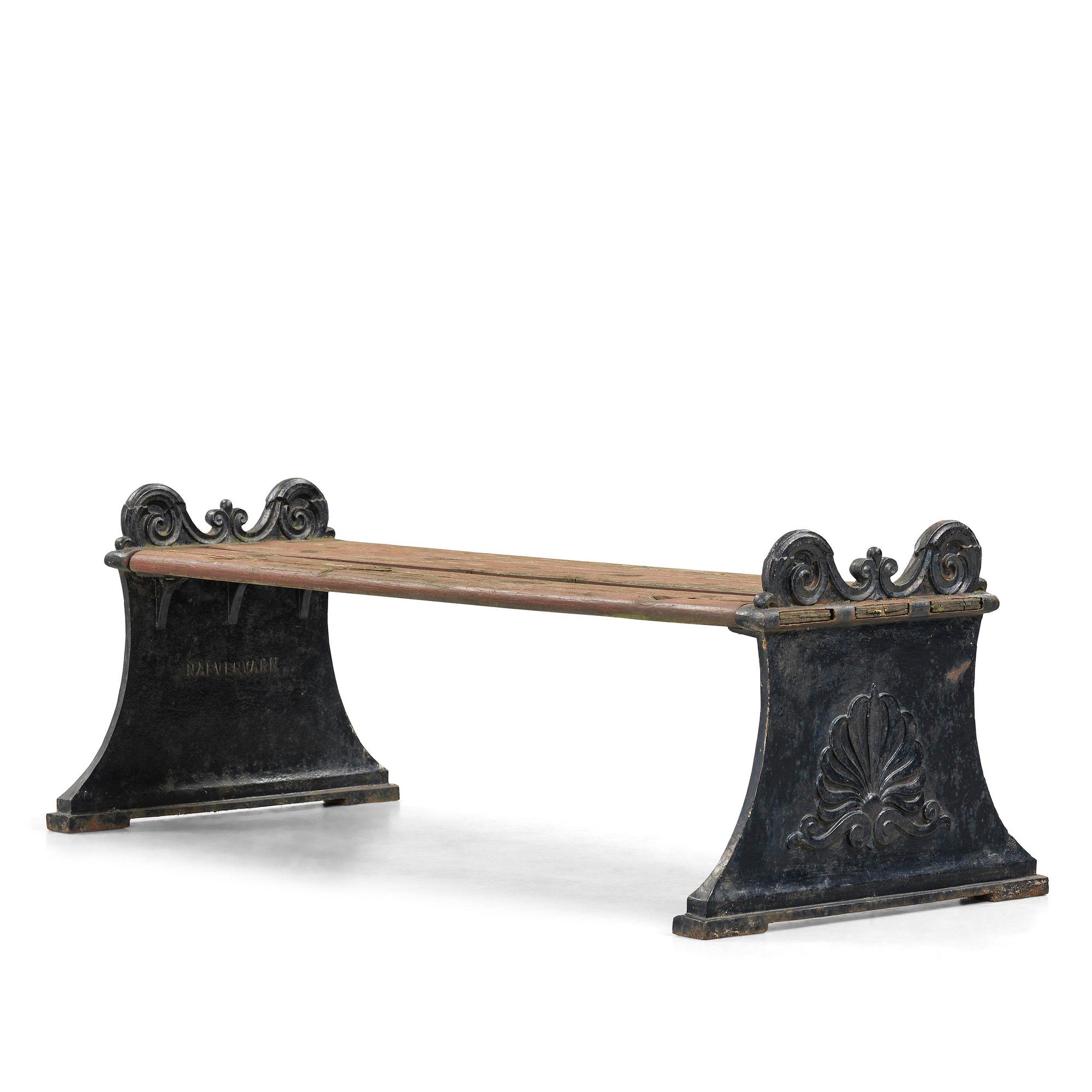 Folke Bensow, a Swedish Grace "Parkbänk N:r 1" bench, Näfveqvarns bruk.