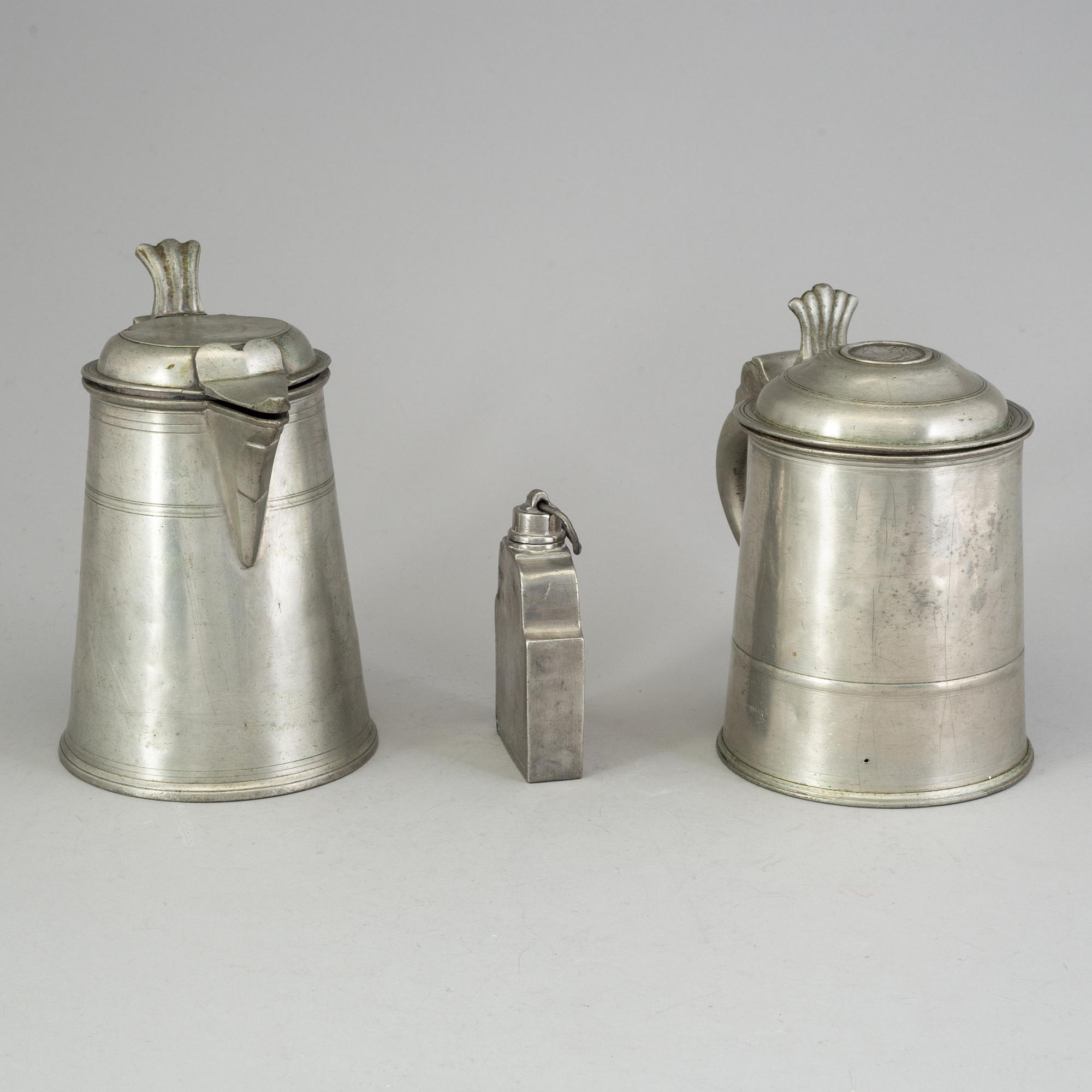 STOP och PLUNTA, 2+1, tenn, 1700 -talets slut/1800-talets första hälft.