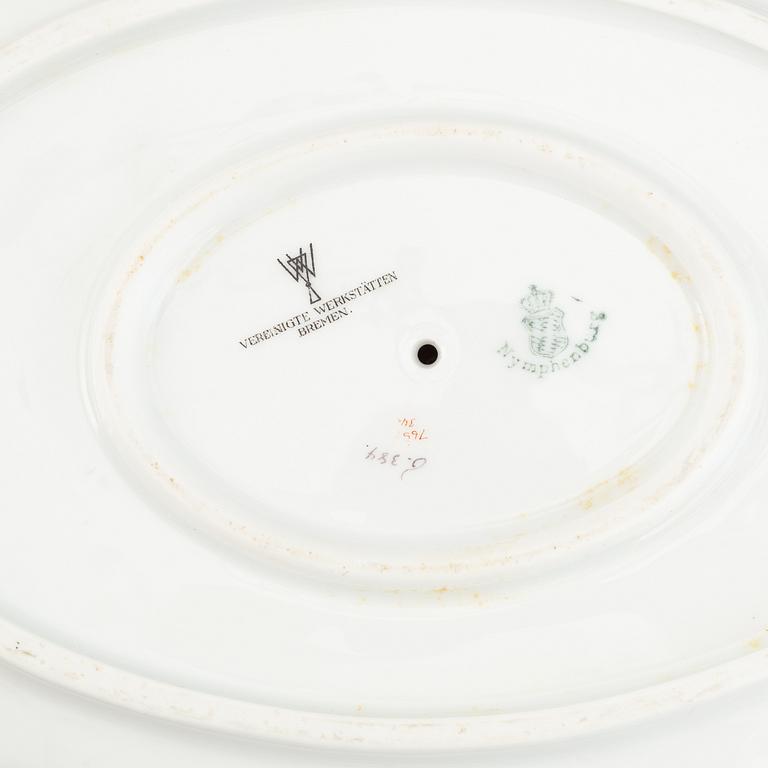 A rococo style dining service, 68 pcs, from Nymphenburg, Germany.