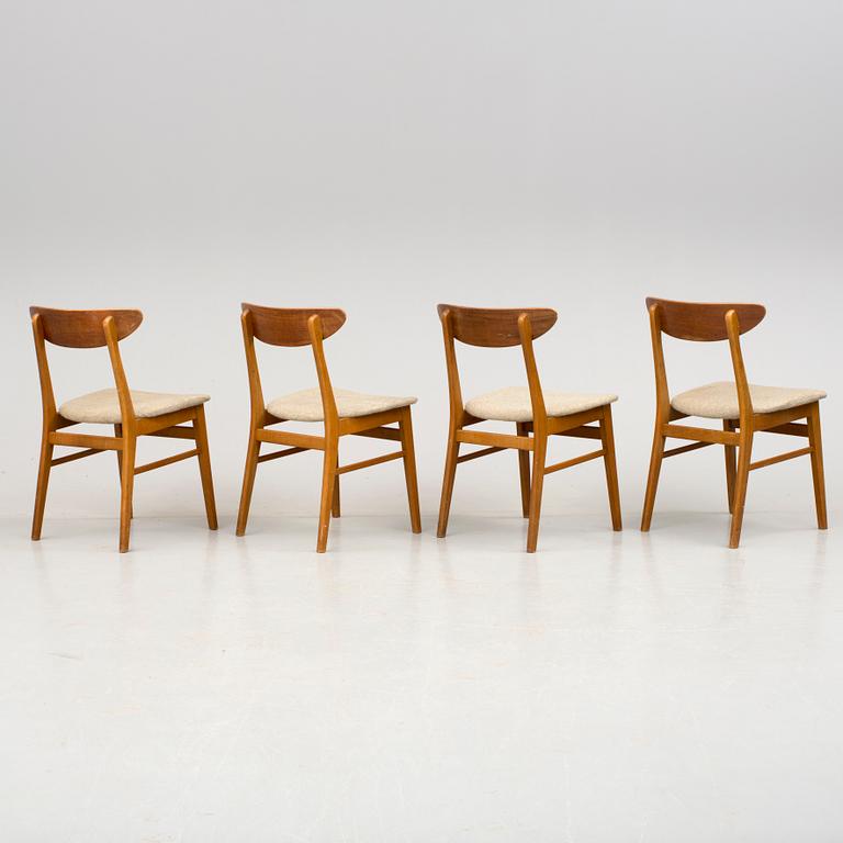 STOLAR, 4 stycken, Danmark, 1900-talets mitt.