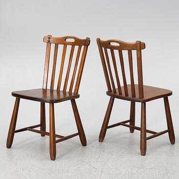 Nordiska Kompaniet, stolar, fyra stycken, "Hytte", 1940-tal.