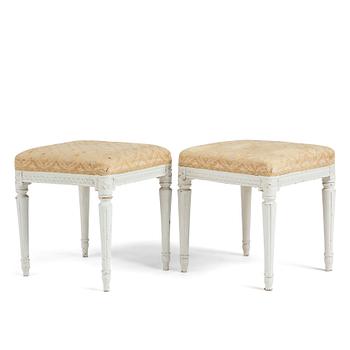 68. A pair of Gustavian stools.