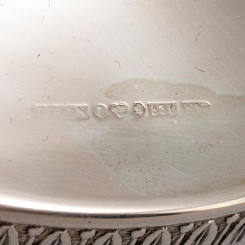 Four silver candle sticks, Göteborg, 1980's.