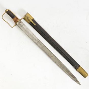 Sabre bayonet, Swedish, m/1815-20, with scabbard.