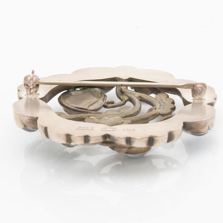 GEORG JENSEN, brosch modell 159, "Moonlight blossom".