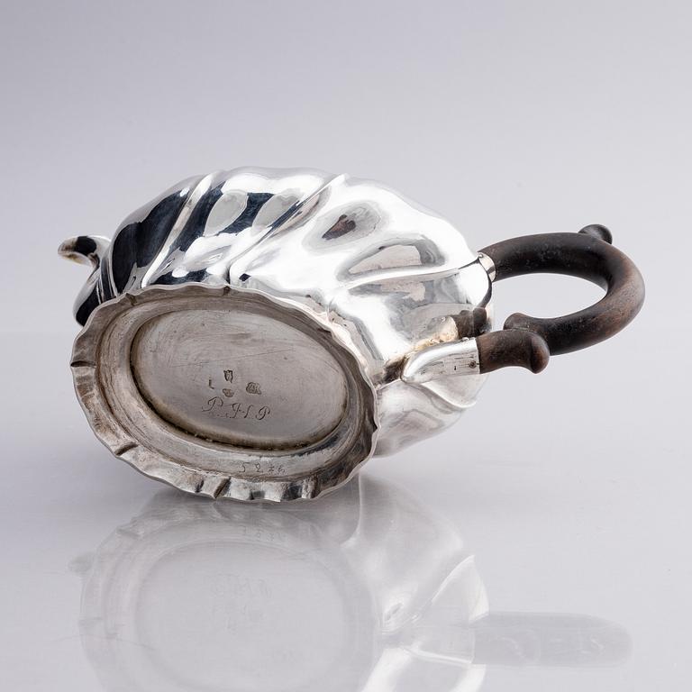 A Swedish 18th century silver tea-pot, mark of Jonas Thomasson Ronander, Stockholm 1769.