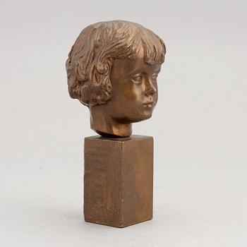 Astri Bergman-Taube, sculptur, bronze, signed.